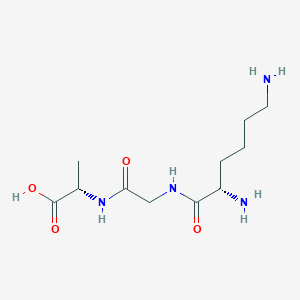 molecular formula C11H22N4O4 B14654051 L-Alanine, L-lysylglycyl- CAS No. 45235-63-0