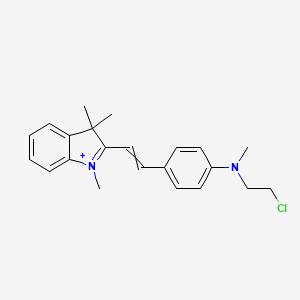 N-(2-chloroethyl)-N-methyl-4-[2-(1,3,3-trimethylindol-1-ium-2-yl)ethenyl]aniline