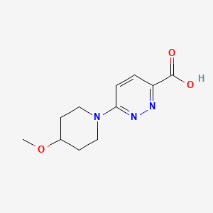 molecular formula C11H15N3O3 B1465407 6-(4-Methoxypiperidin-1-yl)pyridazine-3-carboxylic acid CAS No. 1179138-14-7