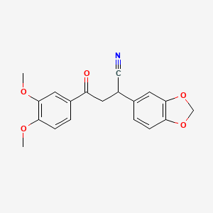 2-(1,3-Benzodioxol-5-yl)-4-(3,4-dimethoxyphenyl)-4-oxobutanenitrile