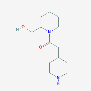 molecular formula C13H24N2O2 B1465413 1-(2-(Hydroxymethyl)piperidin-1-yl)-2-(piperidin-4-yl)ethan-1-one CAS No. 1179057-10-3