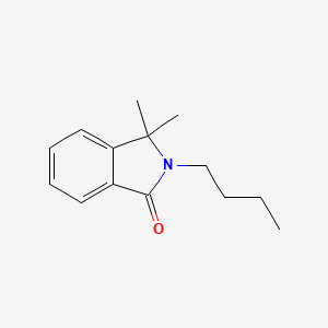 molecular formula C14H19NO B14654130 2-Butyl-3,3-dimethyl-2,3-dihydro-1H-isoindol-1-one CAS No. 50564-91-5