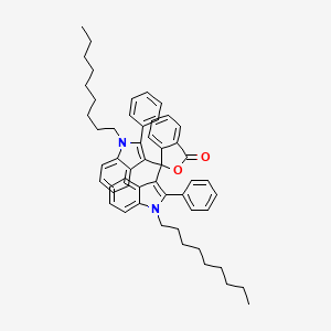 molecular formula C54H60N2O2 B14654139 3,3-Bis(1-nonyl-2-phenyl-1H-indol-3-yl)-2-benzofuran-1(3H)-one CAS No. 50441-89-9