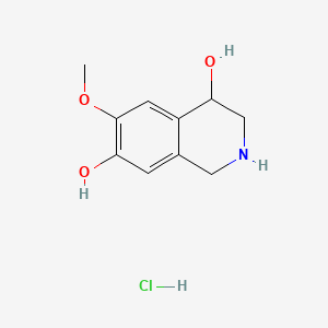 molecular formula C10H14ClNO3 B14654143 6-methoxy-1,2,3,4-tetrahydroisoquinoline-4,7-diol Hydrochloride CAS No. 41462-33-3