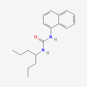 molecular formula C18H24N2O B14654149 Urea, N-1-naphthalenyl-N'-(1-propylbutyl)- CAS No. 40755-12-2