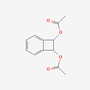 molecular formula C12H12O4 B14654154 Bicyclo[4.2.0]octa-1,3,5-triene-7,8-diyl diacetate CAS No. 52679-84-2