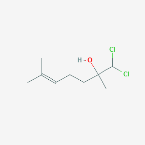 molecular formula C9H16Cl2O B14654167 1,1-Dichloro-2,6-dimethylhept-5-EN-2-OL CAS No. 52183-66-1