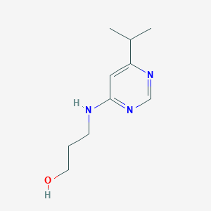 molecular formula C10H17N3O B1465419 3-{[6-(Propan-2-yl)pyrimidin-4-yl]amino}propan-1-ol CAS No. 1247147-90-5