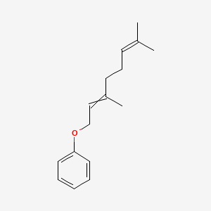 molecular formula C16H22O B14654196 [(3,7-Dimethylocta-2,6-dien-1-YL)oxy]benzene CAS No. 40267-73-0