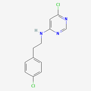 molecular formula C12H11Cl2N3 B1465422 6-氯-N-(4-氯苯乙基)嘧啶-4-胺 CAS No. 1292715-51-5