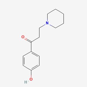 molecular formula C14H19NO2 B14654229 1-(4-Hydroxyphenyl)-3-piperidin-1-ylpropan-1-one CAS No. 42528-76-7