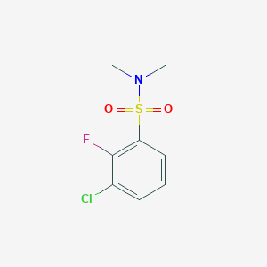 molecular formula C8H9ClFNO2S B1465423 3-chloro-2-fluoro-N,N-dimethylbenzene-1-sulfonamide CAS No. 1263277-46-8