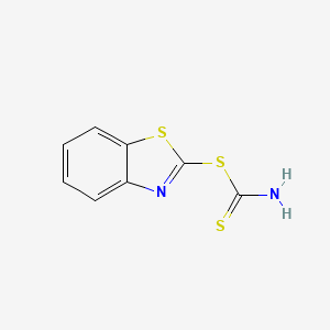 molecular formula C8H6N2S3 B14654236 1,3-Benzothiazol-2-yl carbamodithioate CAS No. 42268-24-6