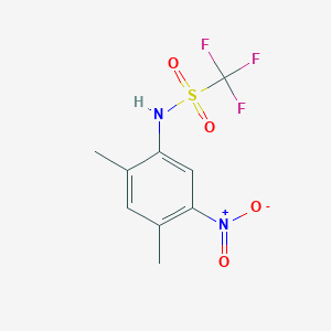 molecular formula C9H9F3N2O4S B14654275 N-(2,4-Dimethyl-5-nitrophenyl)-1,1,1-trifluoromethanesulfonamide CAS No. 53780-35-1