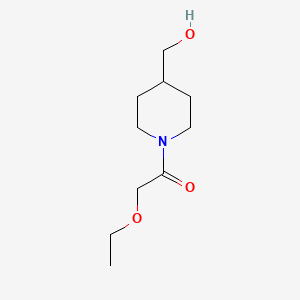 molecular formula C10H19NO3 B1465430 2-Ethoxy-1-[4-(hydroxymethyl)piperidin-1-yl]ethan-1-one CAS No. 1179729-08-8