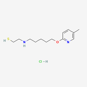 Ethanethiol, 2-(5-(5-methyl-2-pyridyloxy)pentyl)amino-, hydrochloride