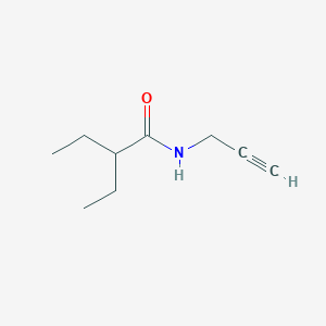 molecular formula C9H15NO B1465433 2-ethyl-N-(prop-2-yn-1-yl)butanamide CAS No. 634584-11-5