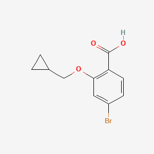 molecular formula C11H11BrO3 B1465434 4-Bromo-2-cyclopropylmethoxybenzoic acid CAS No. 1094474-68-6