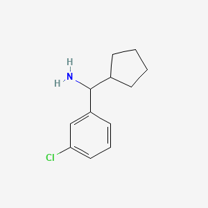 molecular formula C12H16ClN B1465435 (3-氯苯基)(环戊基)甲胺 CAS No. 1855-39-6