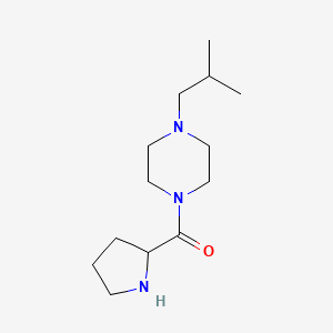 molecular formula C13H25N3O B1465437 1-(2-Methylpropyl)-4-(pyrrolidine-2-carbonyl)piperazine CAS No. 1266726-12-8