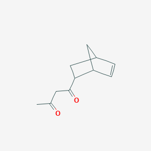 molecular formula C11H14O2 B14654413 1,3-Butanedione, 1-bicyclo[2.2.1]hept-5-en-2-yl- CAS No. 52204-67-8