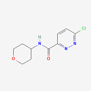molecular formula C10H12ClN3O2 B1465447 6-chloro-N-(oxan-4-yl)pyridazine-3-carboxamide CAS No. 1178354-18-1
