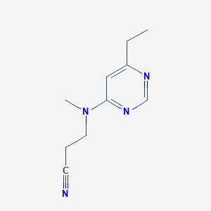 molecular formula C10H14N4 B1465449 3-[(6-Ethylpyrimidin-4-yl)(methyl)amino]propanenitrile CAS No. 1249501-85-6