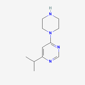 molecular formula C11H18N4 B1465451 4-(Piperazin-1-yl)-6-(propan-2-yl)pyrimidine CAS No. 1249247-39-9