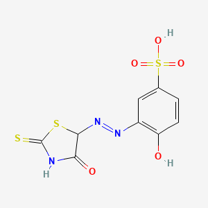 4-Oxo-3-[2-(4-oxo-2-sulfanylidene-1,3-thiazolidin-5-yl)hydrazinylidene]cyclohexa-1,5-diene-1-sulfonic acid