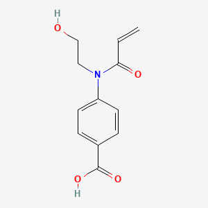 molecular formula C12H13NO4 B1465454 4-[N-(2-hydroxyethyl)prop-2-enamido]benzoic acid CAS No. 1178434-06-4
