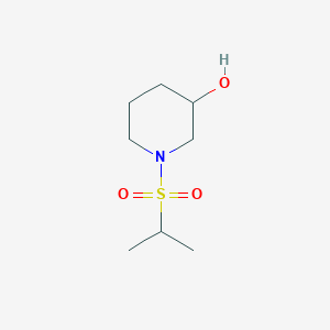 molecular formula C8H17NO3S B1465459 1-(丙烷-2-磺酰基)哌啶-3-醇 CAS No. 1016538-90-1