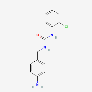 molecular formula C14H14ClN3O B1465461 3-[(4-Aminophenyl)methyl]-1-(2-chlorophenyl)urea CAS No. 1179185-17-1