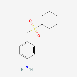 molecular formula C13H19NO2S B1465462 4-[(Cyclohexanesulfonyl)methyl]aniline CAS No. 1184585-00-9