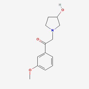 molecular formula C13H17NO3 B1465466 2-(3-Hydroxypyrrolidin-1-yl)-1-(3-methoxyphenyl)ethan-1-one CAS No. 1273781-85-3