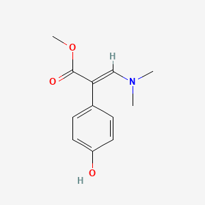 molecular formula C12H15NO3 B1465469 Methyl (E)-3-(dimethylamino)-2-(4-hydroxyphenyl)-2-propenoate CAS No. 1353519-19-3