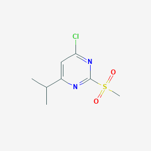 molecular formula C8H11ClN2O2S B1465471 4-Chloro-6-isopropyl-2-(methylsulfonyl)pyrimidine CAS No. 746619-97-6
