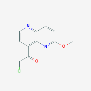 molecular formula C11H9ClN2O2 B1465475 2-Chloro-1-(6-methoxy[1,5]naphthyridin-4-yl)-1-ethanone CAS No. 1353503-06-6