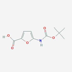 molecular formula C10H13NO5 B1465478 5-[(tert-Butoxycarbonyl)amino]-2-furoic acid CAS No. 1211512-16-1