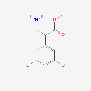molecular formula C12H17NO4 B1465479 Methyl 3-amino-2-(3,5-dimethoxyphenyl)propanoate CAS No. 1211513-34-6