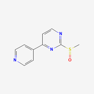 molecular formula C10H9N3OS B1465480 2-(Methylsulfinyl)-4-(4-pyridinyl)pyrimidine CAS No. 1353502-42-7