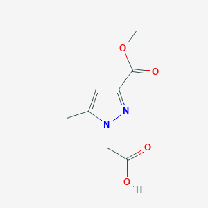 molecular formula C8H10N2O4 B1465484 2-[3-(Methoxycarbonyl)-5-methyl-1H-pyrazol-1-yl]acetic acid CAS No. 1211513-40-4