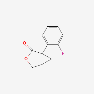 molecular formula C11H9FO2 B1465489 1-(2-Fluorophenyl)-3-oxabicyclo[3.1.0]hexan-2-one CAS No. 1353504-59-2