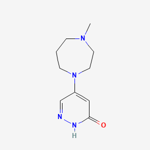 molecular formula C10H16N4O B1465493 5-(4-Methyl-1,4-diazepan-1-yl)-3-pyridazinol CAS No. 1353499-20-3