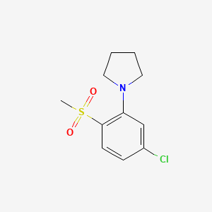 1-[5-Chloro-2-(methylsulfonyl)phenyl]pyrrolidine