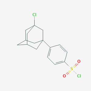 molecular formula C16H18Cl2O2S B1465496 4-(3-Chloro-1-adamantyl)benzenesulfonyl chloride CAS No. 1354356-42-5