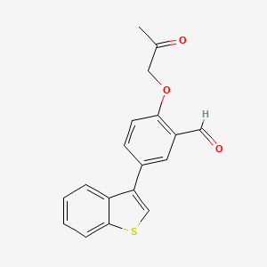 5-(1-Benzothiophen-3-yl)-2-(2-oxopropoxy)benzaldehyde