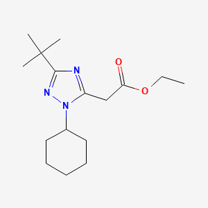 Ethyl 2-[3-(tert-butyl)-1-cyclohexyl-1H-1,2,4-triazol-5-yl]acetate