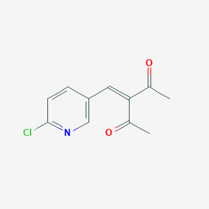 molecular formula C11H10ClNO2 B1465519 3-[(6-Chloro-3-pyridinyl)methylene]-2,4-pentanedione CAS No. 1353505-67-5