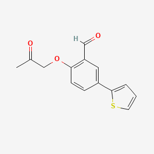 2-(2-Oxopropoxy)-5-(2-thienyl)benzaldehyde
