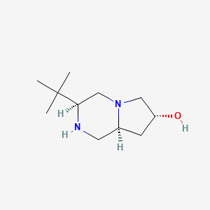 molecular formula C11H22N2O B1465523 (3S,7R,8AS)-3-(tert-butyl)octahydropyrrolo[1,2-a]pyrazin-7-ol CAS No. 1932425-03-0